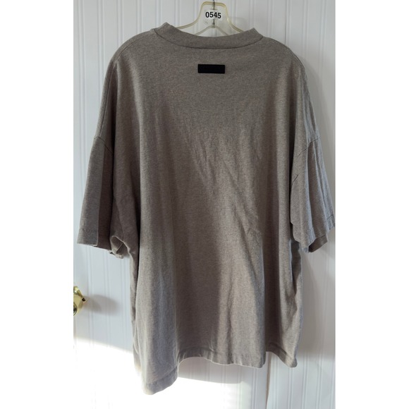 ESSESNTIAL Fear of God Essentials Mock Neck Oversized T Shirt Beige Mens Size L - Picture 4 of 5